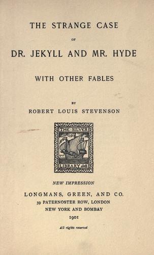 Dr Jekyll and Mr Hyde and Other Tales, book cover (fair copyright use)